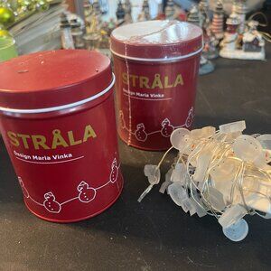 New Sealed IKEA Strala String Lights (30x) Snowmen Design by Maria Vinka (127)